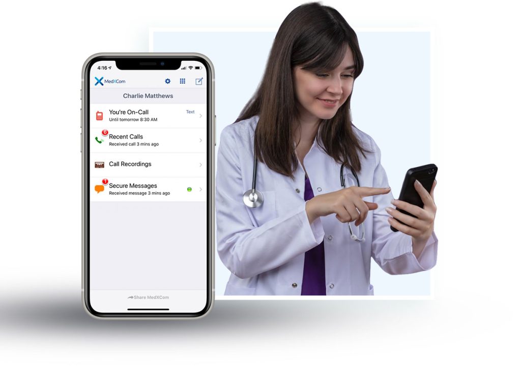 MedXCom Automated Medical Answering Service App with Doctor